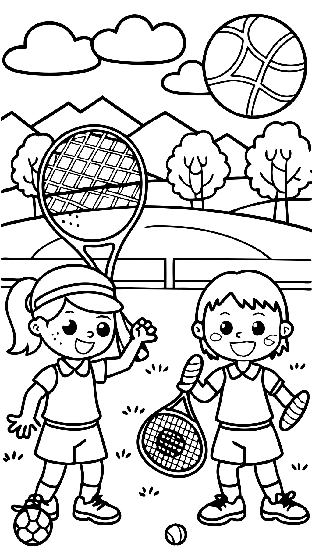 tennis coloring pages